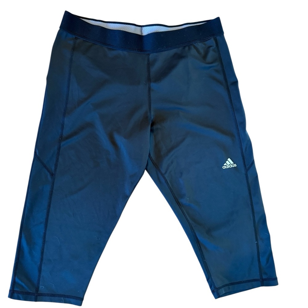 Black Capri Leggings Women’s XL Adidas Workout Gym Athletic Pants Climalite